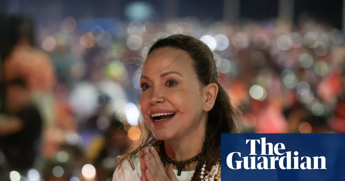 Image accompanying reporting about Exiled opposition leader María Corina Machado returns to rapturous reception in Venezuela