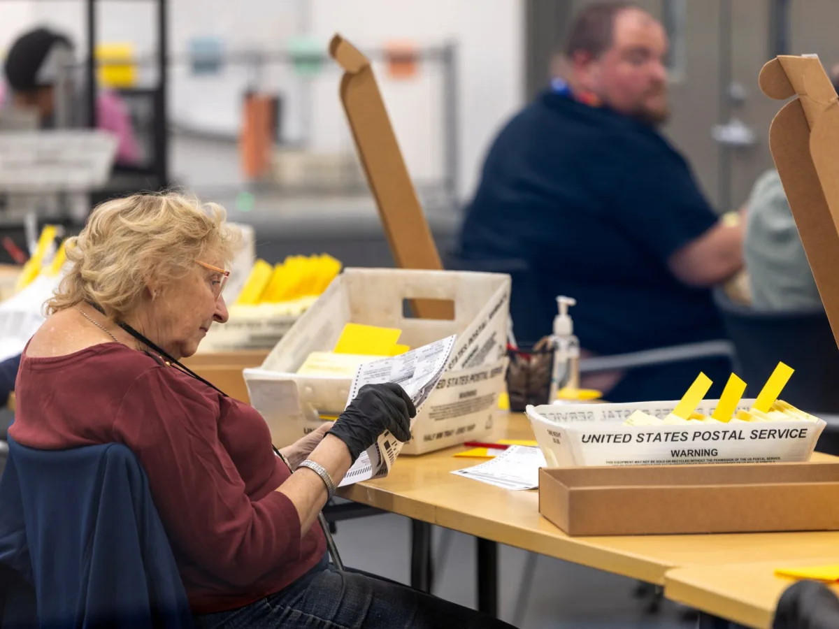 Image accompanying reporting about US appeals court sceptical of Trump’s lawsuit over California voter rolls