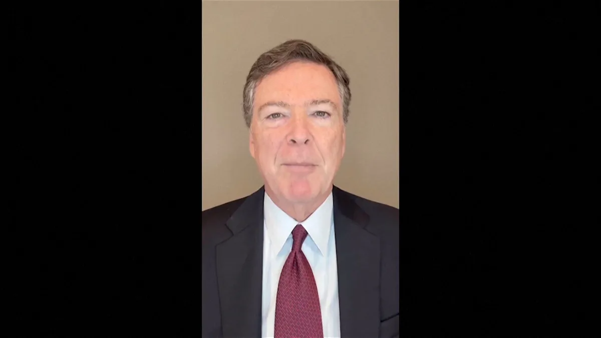 Image accompanying reporting about Ex-FBI chief Comey defiant in the face of third prosecution