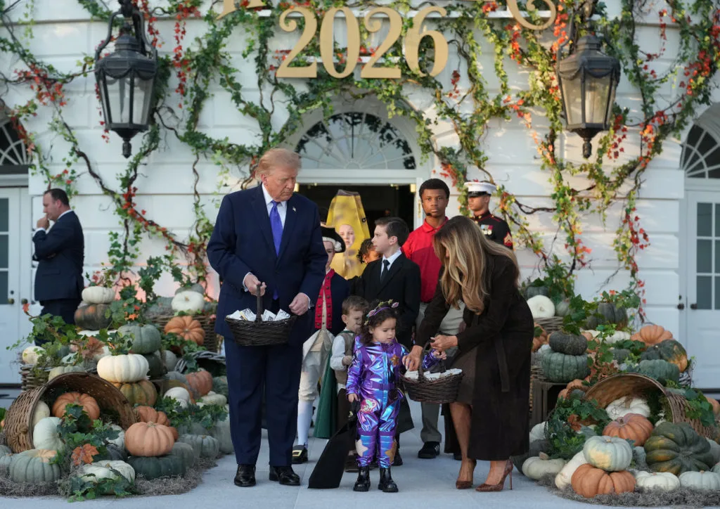Image accompanying reporting about WATCH: Trumps host Halloween celebration at the White House