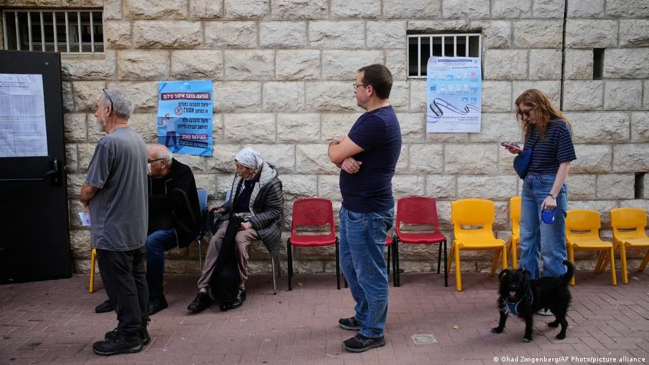Image accompanying reporting about Israel election: Israelis vote for 1st time since October 7 terror attack
