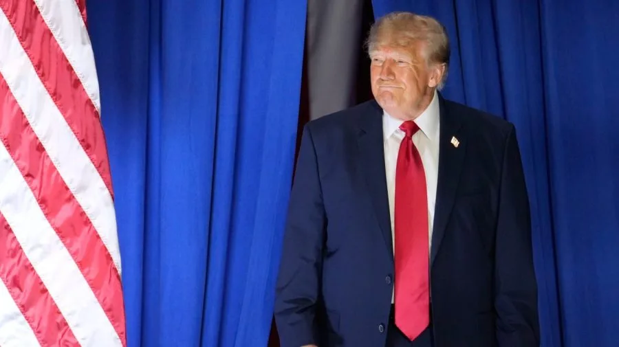 Image accompanying reporting about Trump on controversial Acton ad: ‘Why would you shield somebody from that?’