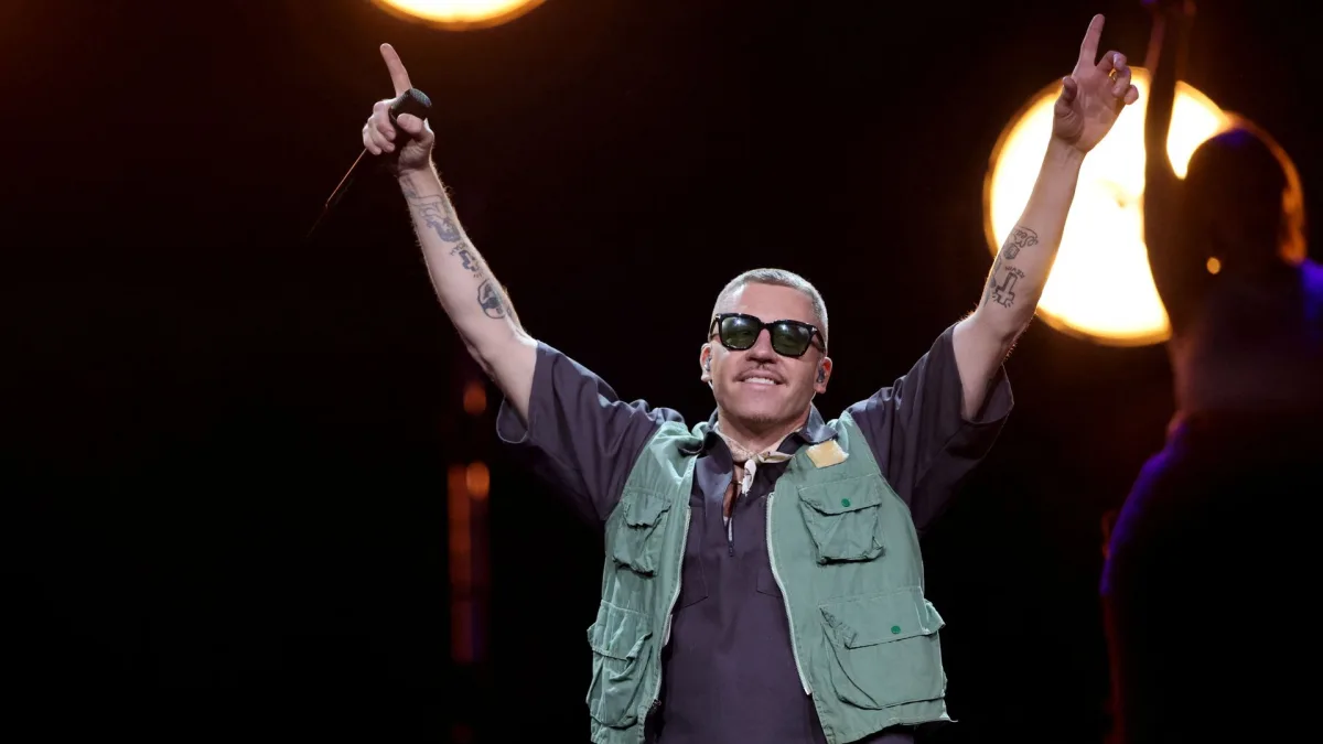 Image accompanying reporting about Macklemore announces Free Palestine Tour after Ed Sheeran controversy