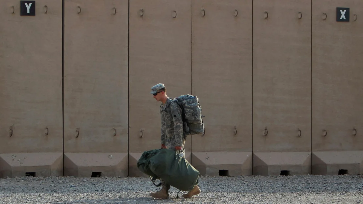 Image accompanying reporting about US forces to leave last bases in Iraq despite fears Iran will exploit withdrawal