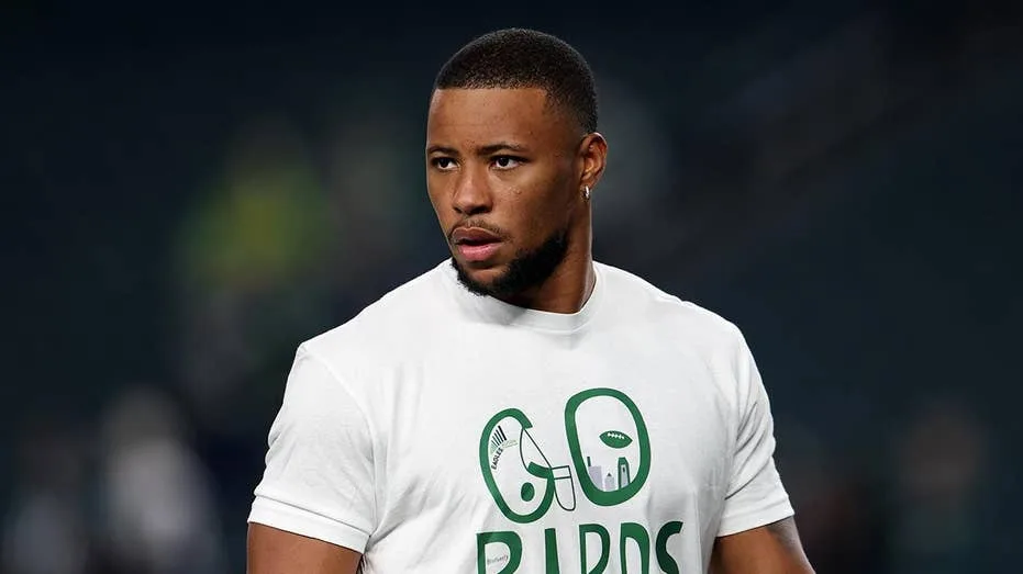 Image accompanying reporting about Eagles' Saquon Barkley says NFL directed him to sell stake in prediction market platform