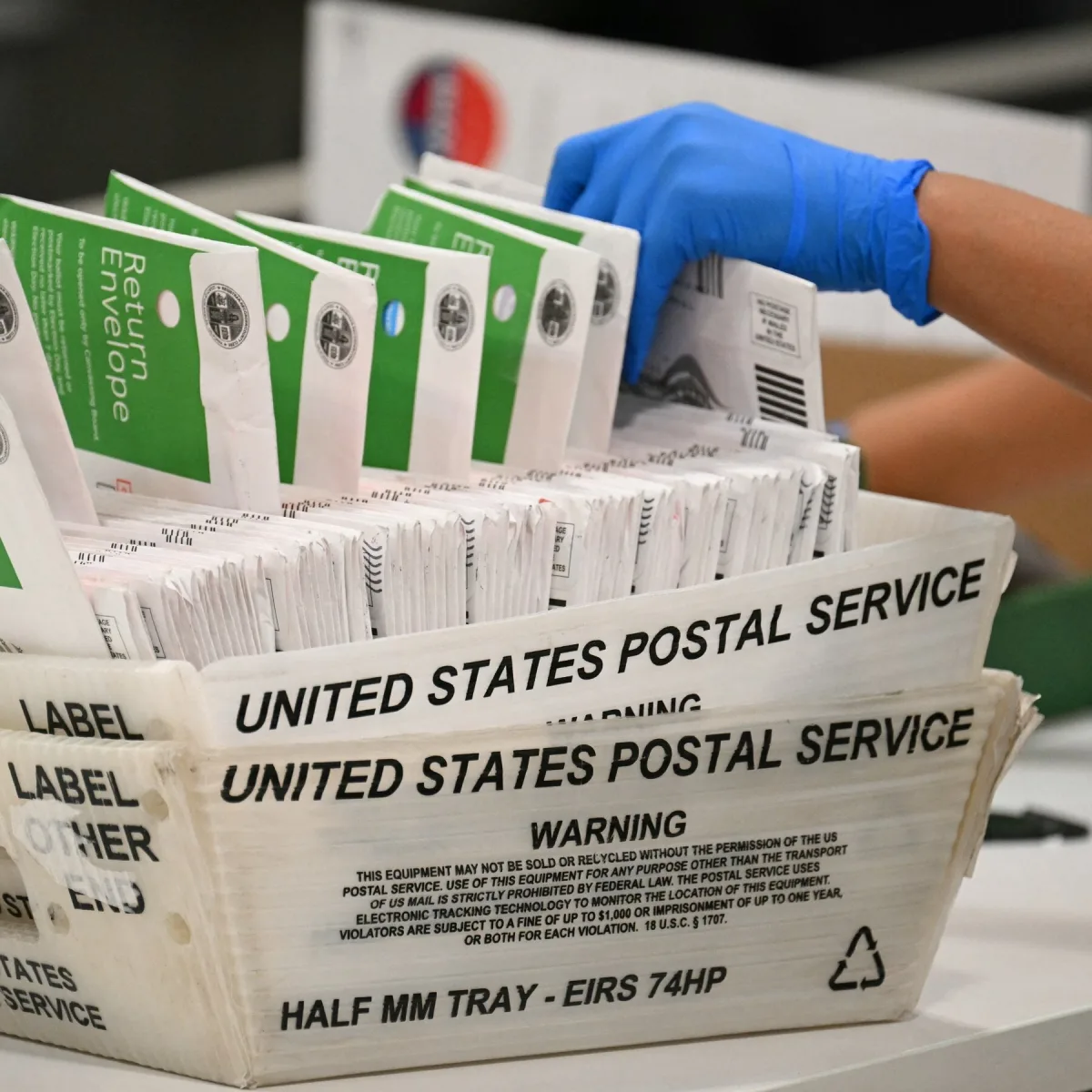Image accompanying reporting about Trump Administration Sues California Over Voter Rolls