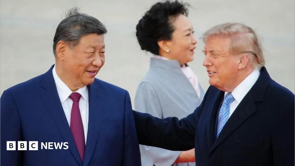 Image accompanying reporting about Trump offers warm welcome as China's Xi arrives for US visit