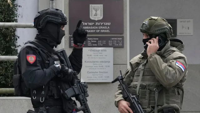 Knife attacker shot dead by police outside Israeli embassy