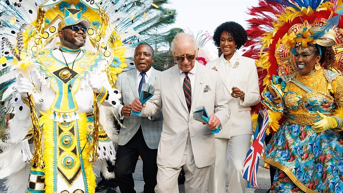 Image accompanying reporting about Bahamas: King Charles III dances with locals during Caribbean visit
